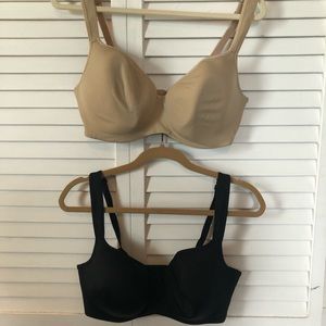 TWO Lane Bryant bras 40DD one black one tan